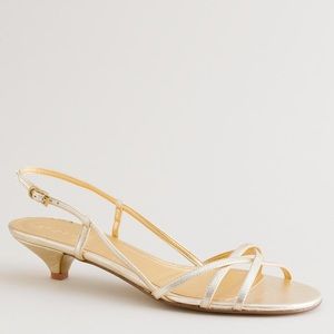 J.Crew gold metallic Lucie sandal